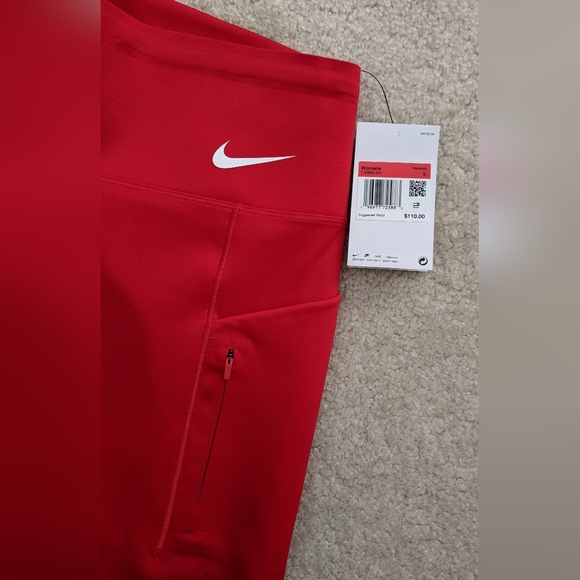 NWT Nike Dri-Fit red leggings large - Picture 4 of 8